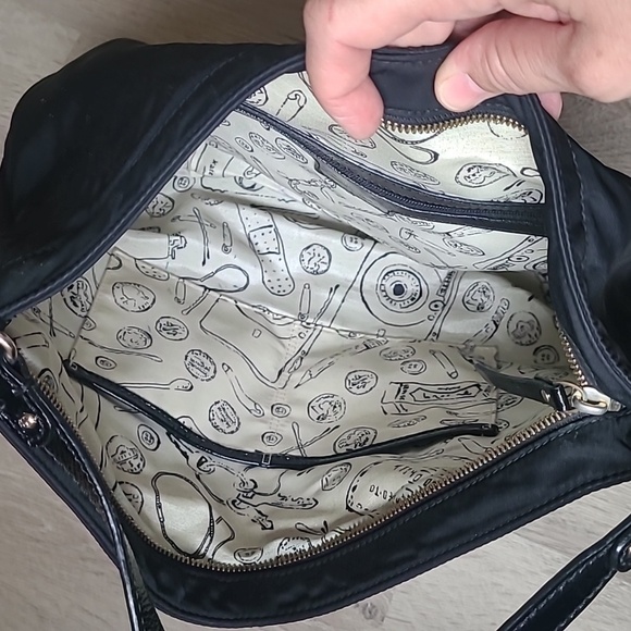 KATE SPADE SMALL DENISE NYLON BLACK HOBO/ SHOULDER BAG #PXRU1916 - Picture 6 of 7